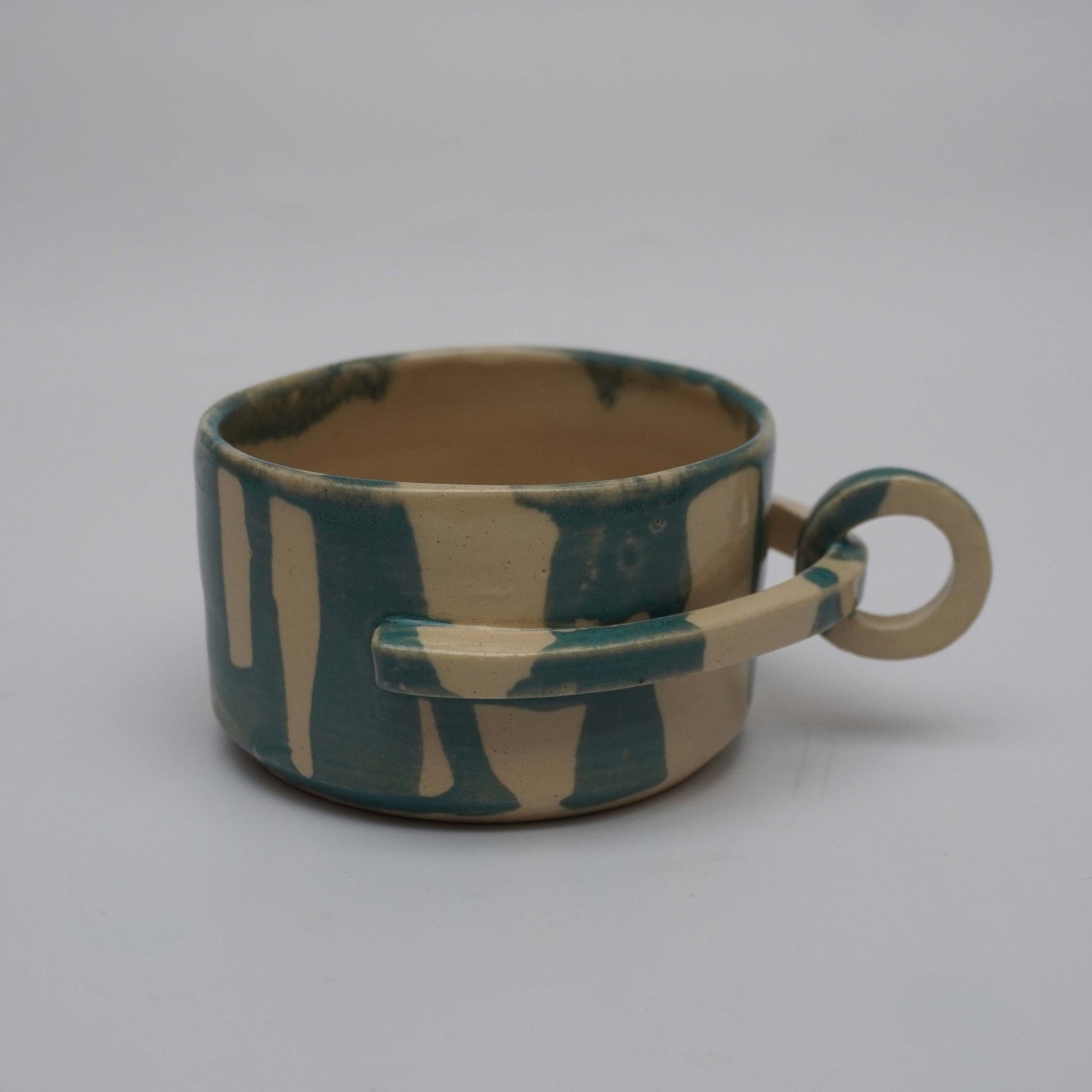 TOUCH-ME-NOT handmade ceramic mug.